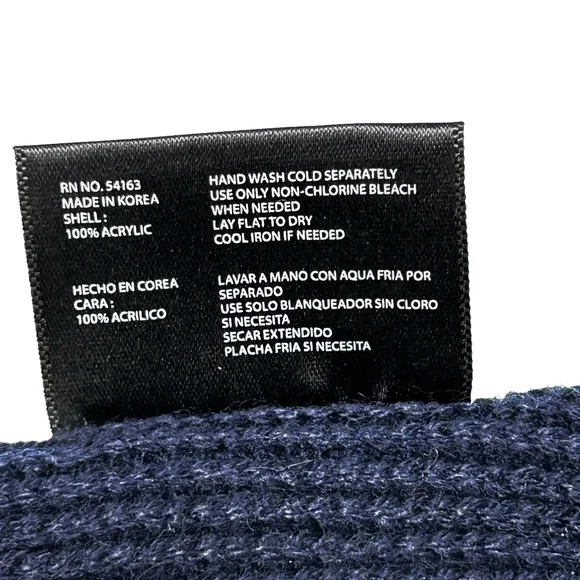 Vintage Tommy Hilfiger Embroidered Scarf Navy Blue With Red & White Stripes - Picture 6 of 6